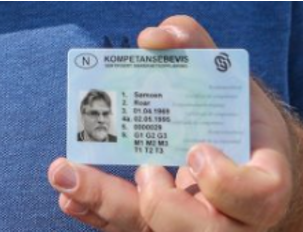 Kompetansebevis kontrollør og instruktør